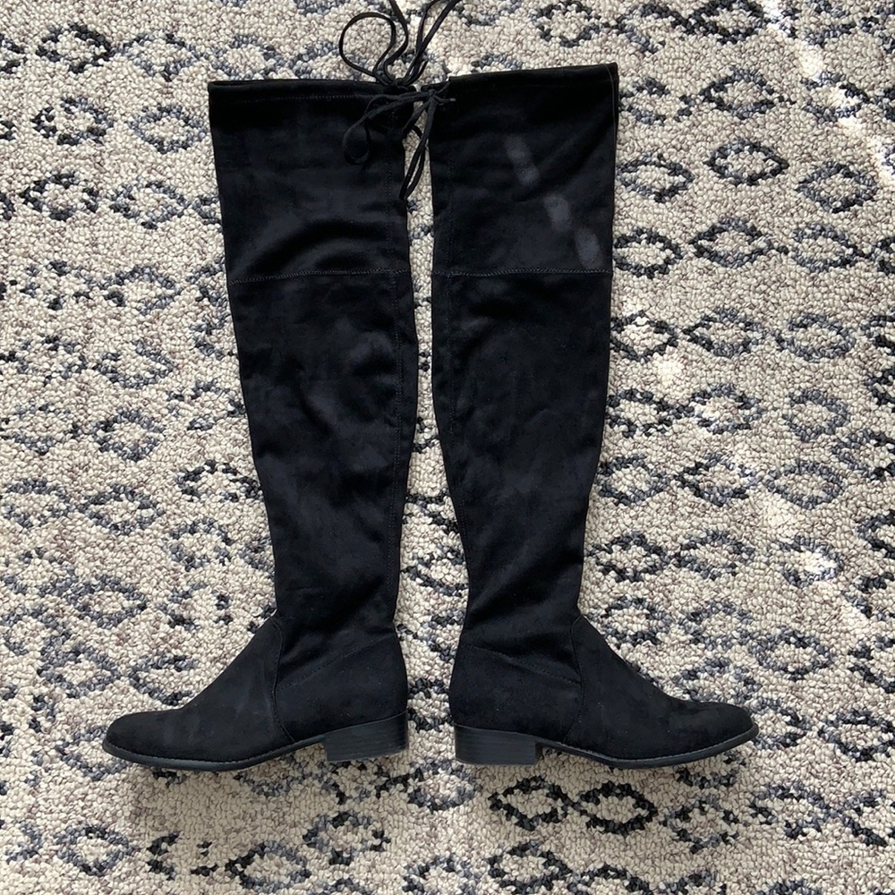 A new day target black suede over the knee boots size 7 EUC